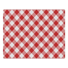 Picnic Gingham Red White Checkered Plaid Pattern Double Sided Flano Blanket (large)  by SpinnyChairDesigns