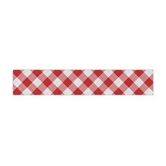 Picnic Gingham Red White Checkered Plaid Pattern Flano Scarf (mini) by SpinnyChairDesigns