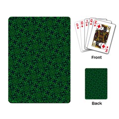 Green Intricate Pattern Playing Cards Single Design (rectangle) by SpinnyChairDesigns