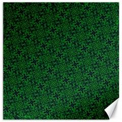 Green Intricate Pattern Canvas 16  X 16  by SpinnyChairDesigns