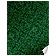 Green Intricate Pattern Canvas 18  X 24  by SpinnyChairDesigns