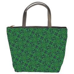 Green Intricate Pattern Bucket Bag by SpinnyChairDesigns