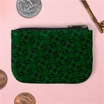 Green Intricate Pattern Mini Coin Purse Back