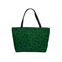 Green Intricate Pattern Classic Shoulder Handbag by SpinnyChairDesigns