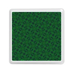 Green Intricate Pattern Memory Card Reader (square) by SpinnyChairDesigns