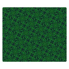 Green Intricate Pattern Double Sided Flano Blanket (small)  by SpinnyChairDesigns