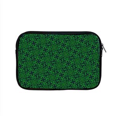 Green Intricate Pattern Apple Macbook Pro 15  Zipper Case by SpinnyChairDesigns