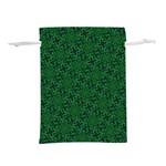 Green Intricate Pattern Lightweight Drawstring Pouch (L) Back