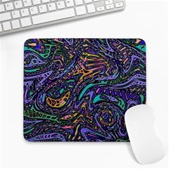 Multicolored Abstract Art Pattern Large Mousepads by SpinnyChairDesigns