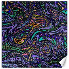 Multicolored Abstract Art Pattern Canvas 12  X 12  by SpinnyChairDesigns