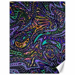 Multicolored Abstract Art Pattern Canvas 12  X 16  by SpinnyChairDesigns