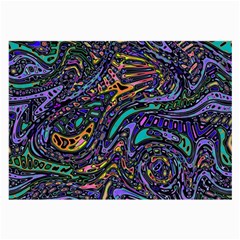 Multicolored Abstract Art Pattern Large Glasses Cloth (2 Sides) by SpinnyChairDesigns