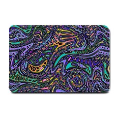 Multicolored Abstract Art Pattern Small Doormat  by SpinnyChairDesigns