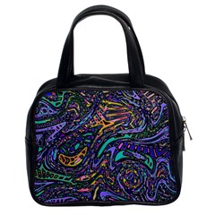 Multicolored Abstract Art Pattern Classic Handbag (two Sides) by SpinnyChairDesigns