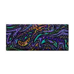 Multicolored Abstract Art Pattern Hand Towel by SpinnyChairDesigns