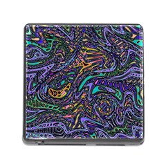 Multicolored Abstract Art Pattern Memory Card Reader (square 5 Slot) by SpinnyChairDesigns