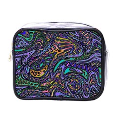 Multicolored Abstract Art Pattern Mini Toiletries Bag (one Side) by SpinnyChairDesigns