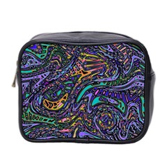 Multicolored Abstract Art Pattern Mini Toiletries Bag (two Sides) by SpinnyChairDesigns