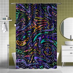 Multicolored Abstract Art Pattern Shower Curtain 48  X 72  (small)  by SpinnyChairDesigns