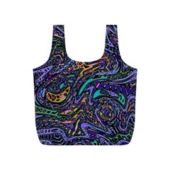 Multicolored Abstract Art Pattern Full Print Recycle Bag (s) by SpinnyChairDesigns