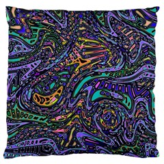 Multicolored Abstract Art Pattern Standard Flano Cushion Case (two Sides) by SpinnyChairDesigns