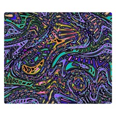 Multicolored Abstract Art Pattern Double Sided Flano Blanket (small)  by SpinnyChairDesigns