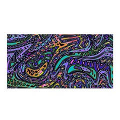 Multicolored Abstract Art Pattern Satin Wrap