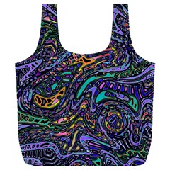 Multicolored Abstract Art Pattern Full Print Recycle Bag (xxl) by SpinnyChairDesigns