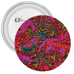 Abstract Art Multicolored Pattern 3  Buttons by SpinnyChairDesigns