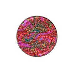 Abstract Art Multicolored Pattern Hat Clip Ball Marker by SpinnyChairDesigns