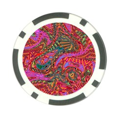 Abstract Art Multicolored Pattern Poker Chip Card Guard by SpinnyChairDesigns