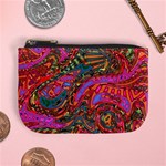 Abstract Art Multicolored Pattern Mini Coin Purse Front