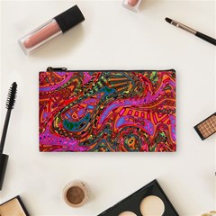 Abstract Art Multicolored Pattern Cosmetic Bag (small) by SpinnyChairDesigns