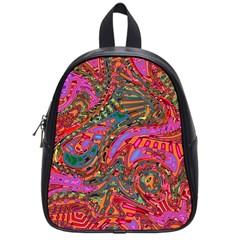 Abstract Art Multicolored Pattern School Bag (small) by SpinnyChairDesigns