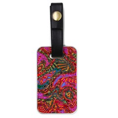 Abstract Art Multicolored Pattern Luggage Tag (one Side) by SpinnyChairDesigns