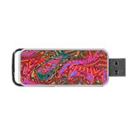 Abstract Art Multicolored Pattern Portable USB Flash (One Side) Front