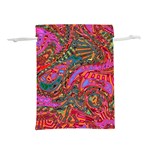 Abstract Art Multicolored Pattern Lightweight Drawstring Pouch (L) Front