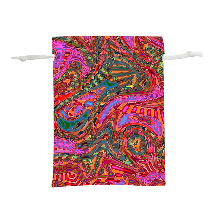 Abstract Art Multicolored Pattern Lightweight Drawstring Pouch (L)