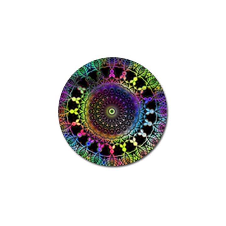 Colorful Rainbow Colored Arabesque Mandala Kaleidoscope  Golf Ball Marker