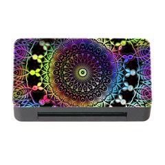 Colorful Rainbow Colored Arabesque Mandala Kaleidoscope  Memory Card Reader With Cf by SpinnyChairDesigns