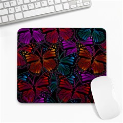 Colorful Monarch Butterfly Pattern Large Mousepads by SpinnyChairDesigns