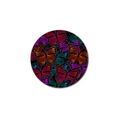 Colorful Monarch Butterfly Pattern Golf Ball Marker by SpinnyChairDesigns