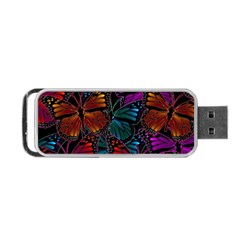 Colorful Monarch Butterfly Pattern Portable Usb Flash (one Side) by SpinnyChairDesigns