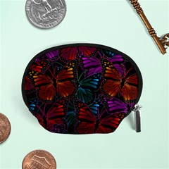 Colorful Monarch Butterfly Pattern Accessory Pouch (small) by SpinnyChairDesigns