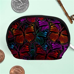 Colorful Monarch Butterfly Pattern Accessory Pouch (medium) by SpinnyChairDesigns