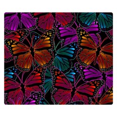 Colorful Monarch Butterfly Pattern Double Sided Flano Blanket (small)  by SpinnyChairDesigns