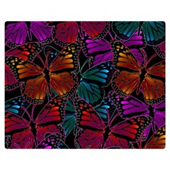 Colorful Monarch Butterfly Pattern Double Sided Flano Blanket (medium)  by SpinnyChairDesigns