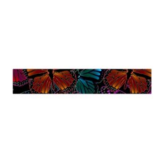 Colorful Monarch Butterfly Pattern Flano Scarf (mini) by SpinnyChairDesigns