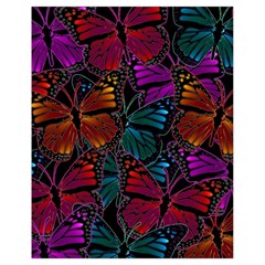 Colorful Monarch Butterfly Pattern Drawstring Bag (small) by SpinnyChairDesigns