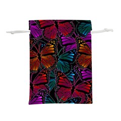 Colorful Monarch Butterfly Pattern Lightweight Drawstring Pouch (s) by SpinnyChairDesigns